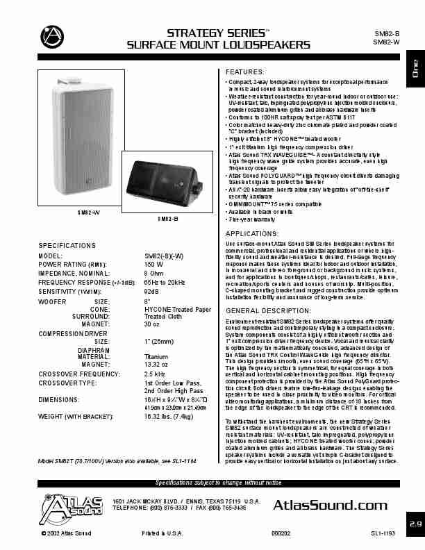 Atlas Sound Portable Speaker SM82-W-page_pdf